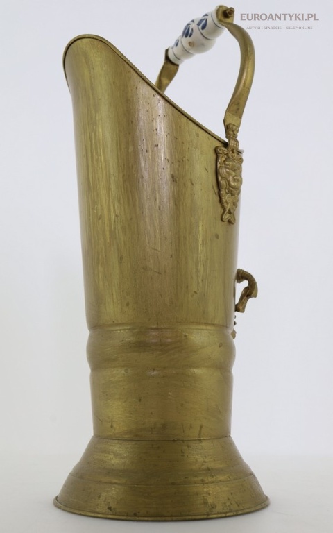 pojemnik mosiężny do gazet i rulonów vintage