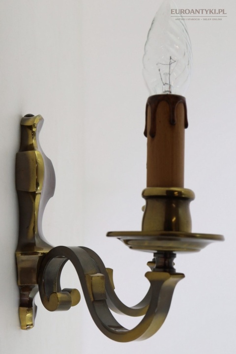 kinkiet mosiężny retro