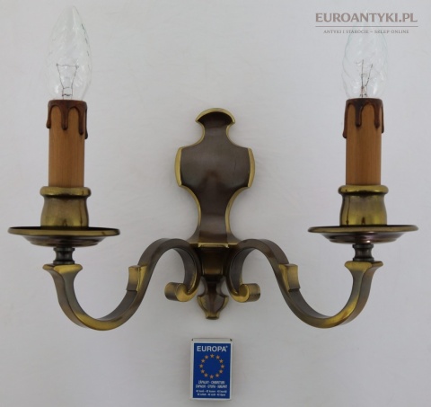 klasyczny kinkiet retro z brązu