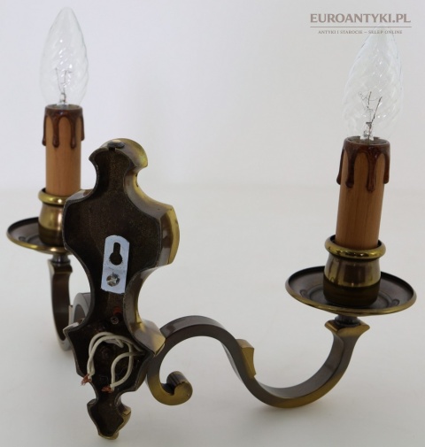 stary kinkiet mosiężny