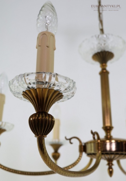 żyrandol retro z patyną