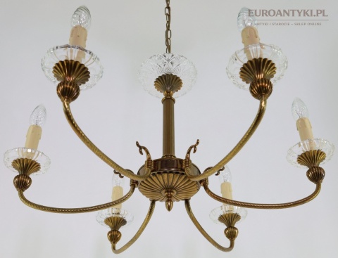antyczny żyrandol retro