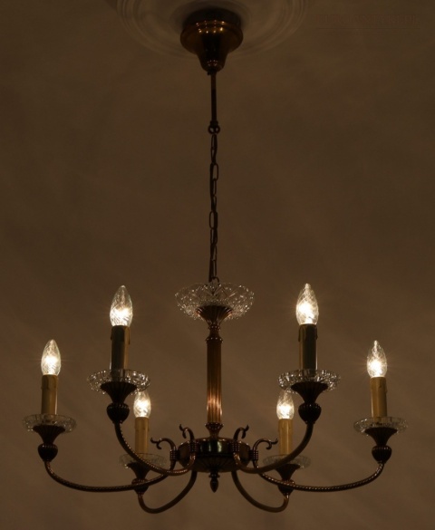 vintage elegancki żyrandol salonowy