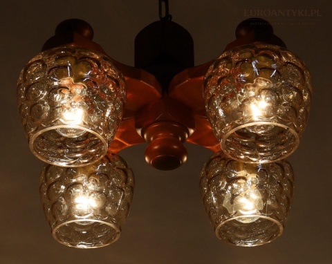 stara lampa czteroramienna retro