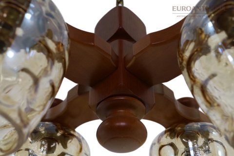 retro lampa sufitowa cztery światła