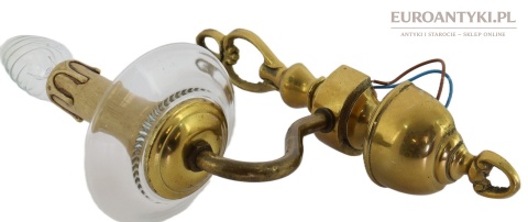 lampy ścienne retro mosiądz komplet