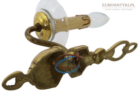 mosiężne lampy ścienne vintage styl