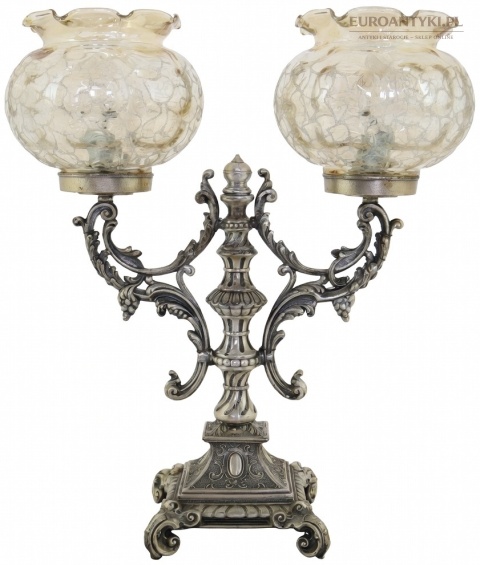 lampa stołowa srebrna