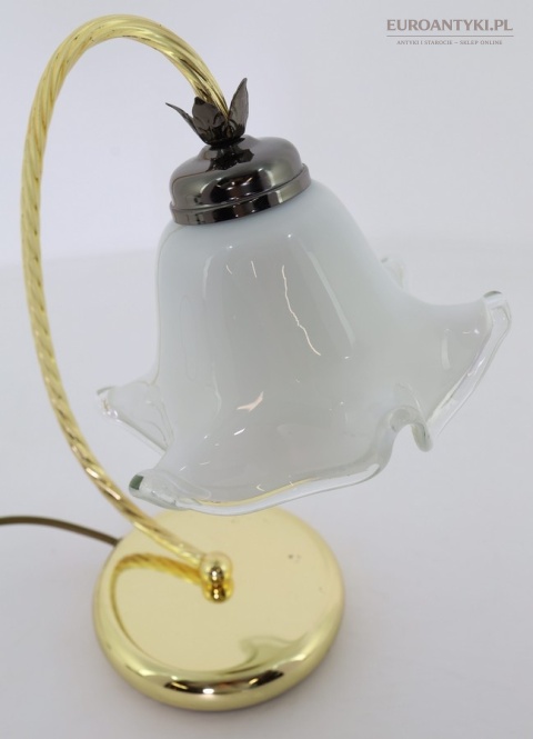 dekoracyjna lampka massive szkło i mosiądz