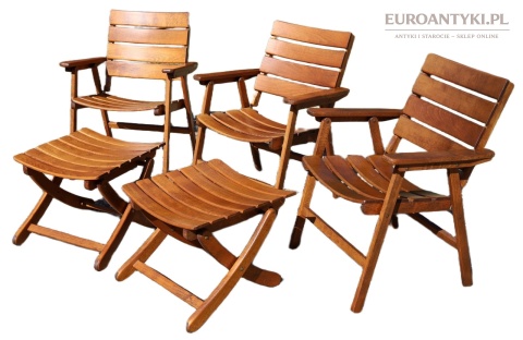 komplet krzeseł tarasowych premium retro