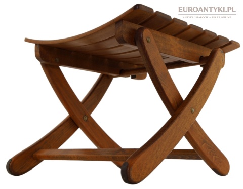taboret vintage składany z funkcją podnóżka