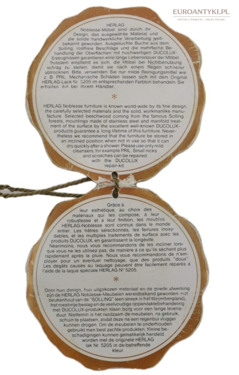 Stylowy składany podnóżek / siedzisko premium na taras – West Germany, solidny klasyk