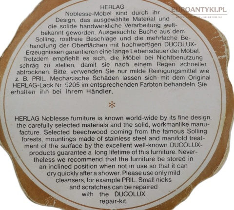 Stylowy składany podnóżek / siedzisko premium na taras – West Germany, solidny klasyk