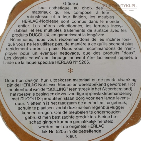 Stylowy składany podnóżek / siedzisko premium na taras – West Germany, solidny klasyk