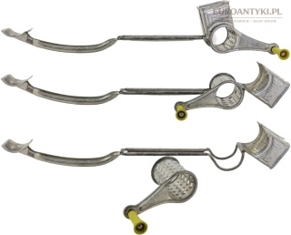 Antyk kuchenny - Francuska tarka obrotowa Mouli Grater vintage – metalowa, patenty USA, lata 50