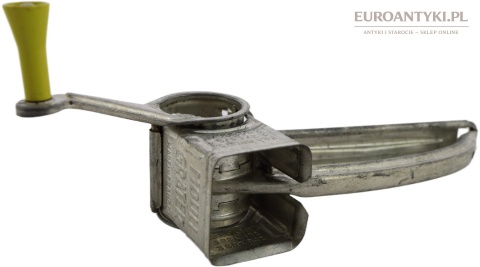 Antyk kuchenny - Francuska tarka obrotowa Mouli Grater vintage – metalowa, patenty USA, lata 50