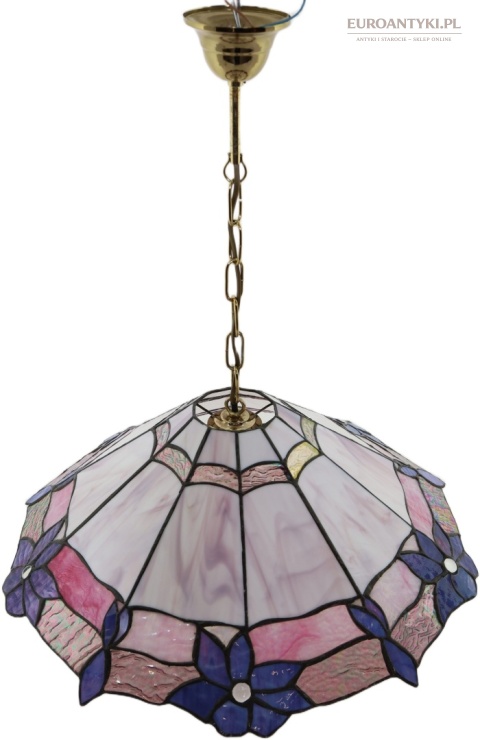 tiffany lampa kolorowa witrażowa retro