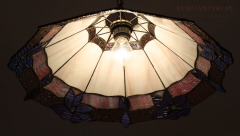 tiffany klosz lampy witrażowej vintage