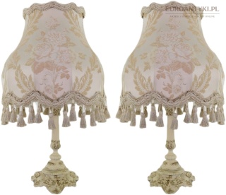 XL! DUŻE! Para antycznych lamp stołowych mosiężnych Francja – ekskluzywne oświetlenie vintage
