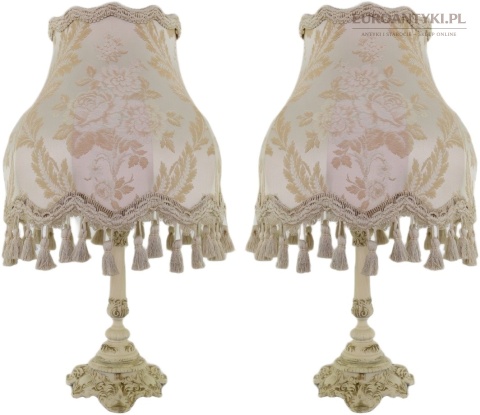 XL! DUŻE! Para antycznych lamp stołowych mosiężnych Francja – ekskluzywne oświetlenie vintage