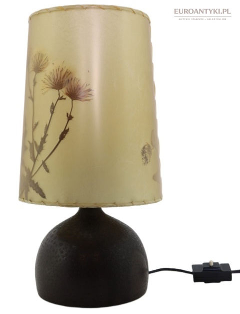 lampka stołowa retro rustykalna roślinna