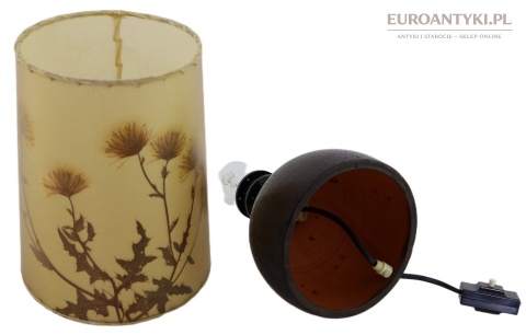 lampa stołowa retro naturalistyczna rośliny