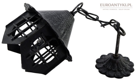 rustykalna lampa wisząca do holu