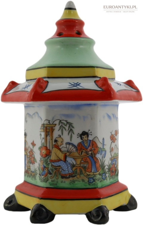 lampka porcelanowa vintage pagoda