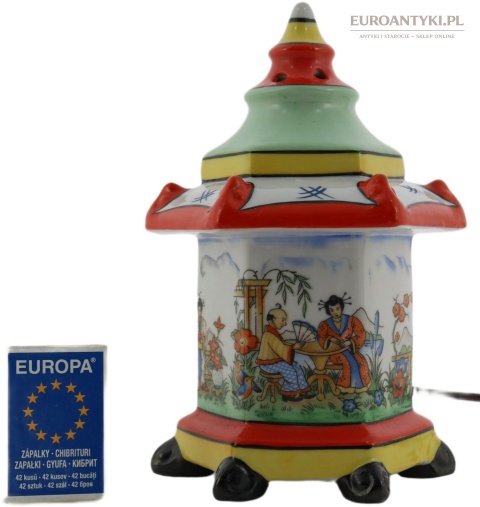 vintage lampka orientalna porcelana