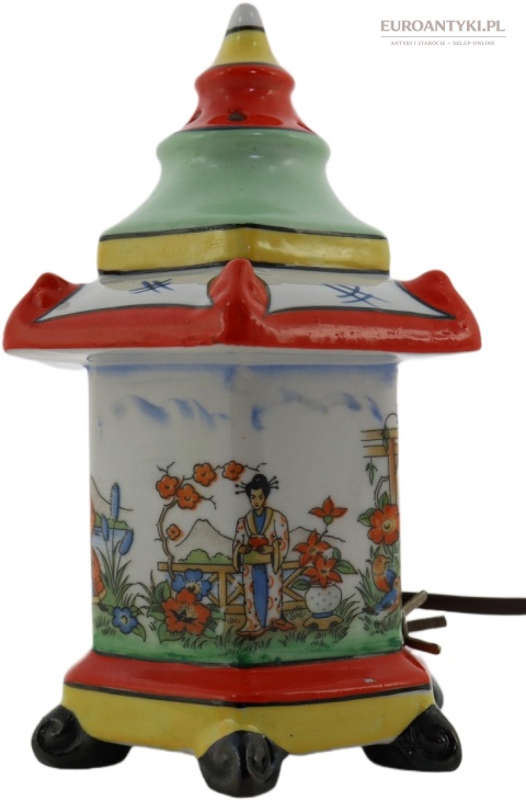 lampka vintage ręcznie malowana