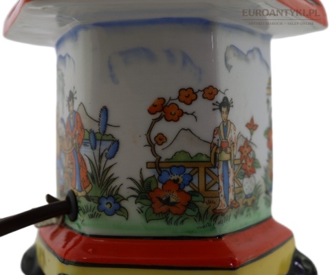 lampka z azjatyckim wzorem vintage