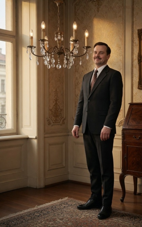 żyrandol barokowy z kryształami