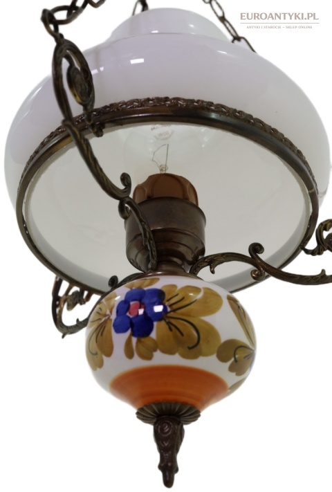 lampa wisząca vintage ceramika