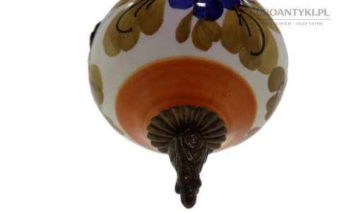 wisząca lampa z kwiatowym wzorem ceramika