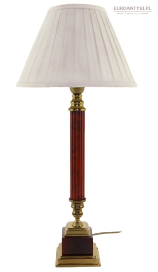 Smukła stylowa lampka gabinetowa vintage z mosiądzu – klasyczna elegancja