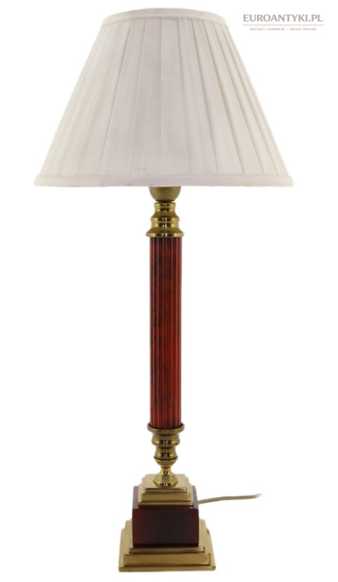 Smukła stylowa lampka gabinetowa vintage z mosiądzu – klasyczna elegancja