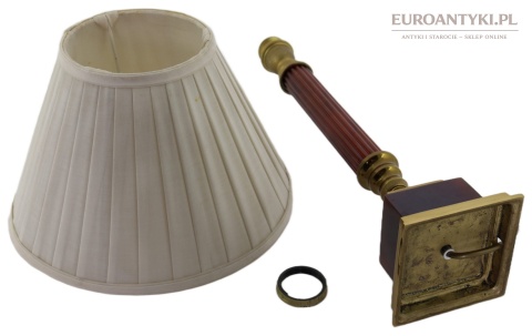 Smukła stylowa lampka gabinetowa vintage z mosiądzu – klasyczna elegancja