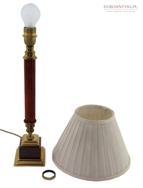 Smukła stylowa lampka gabinetowa vintage z mosiądzu – klasyczna elegancja