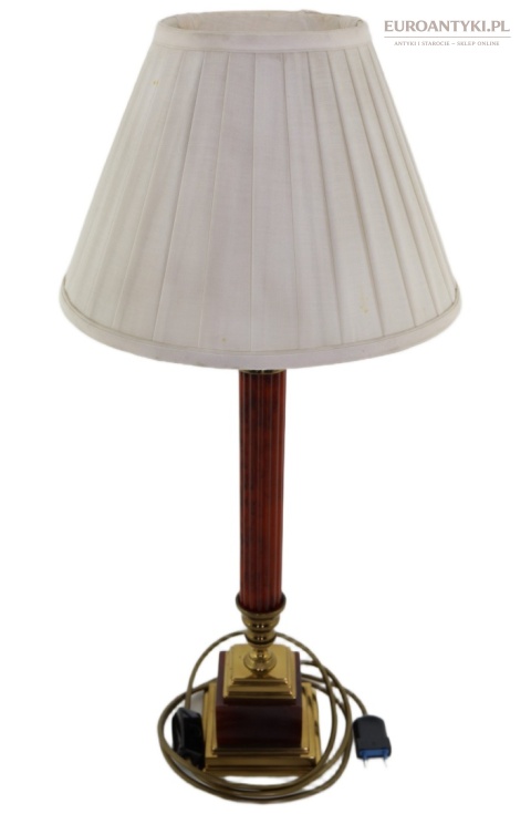Smukła stylowa lampka gabinetowa vintage z mosiądzu – klasyczna elegancja