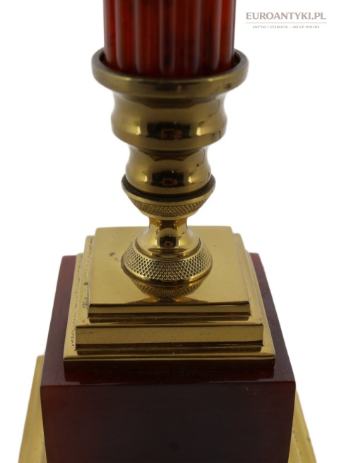 Smukła stylowa lampka gabinetowa vintage z mosiądzu – klasyczna elegancja