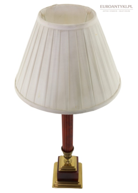 Smukła stylowa lampka gabinetowa vintage z mosiądzu – klasyczna elegancja
