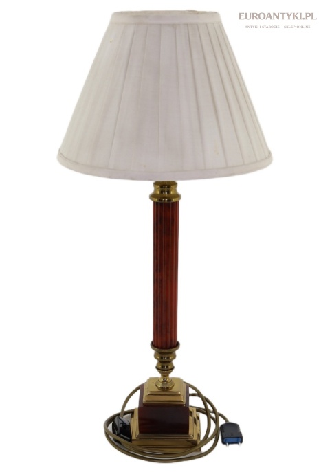 Smukła stylowa lampka gabinetowa vintage z mosiądzu – klasyczna elegancja