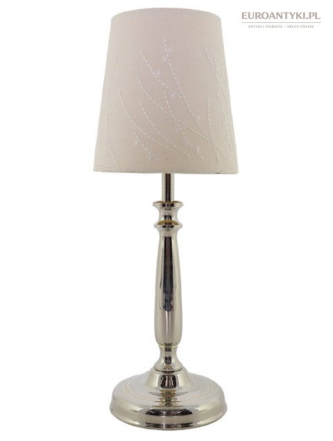 lampka stołowa vintage mosiądz niklowany