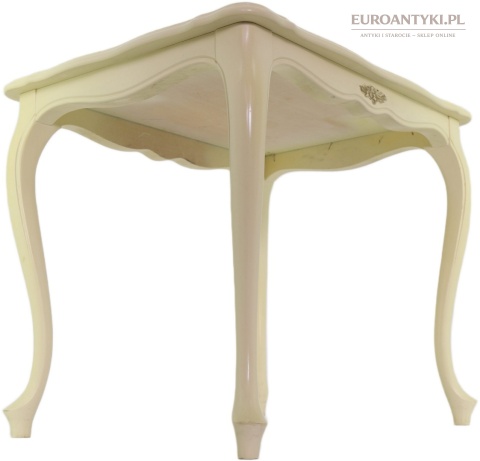 ecru stolik pomocniczy glamour