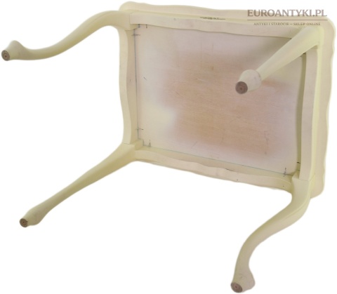 Stylowy stolik ludwikowski shabby chic vintage écru – elegancki mebelek retro
