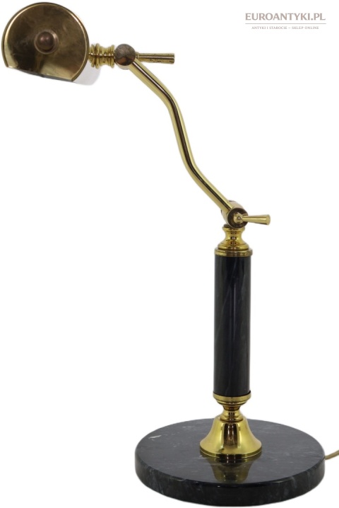 lampa bankierska retro z ruchomym kloszem