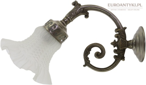 srebrne kinkiety retro art nouveau