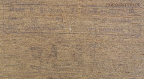 Duże antyczne lustro kryształowe fazowane z litego drewna vintage