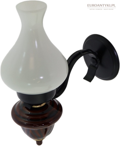 stylowy kinkiet ceramiczny z kloszem