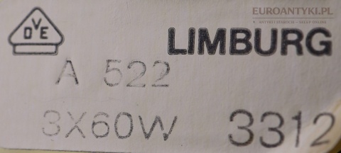niemiecka lampa sufitowa vintage Limburg